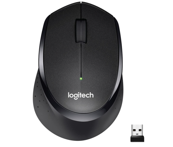 Logitech M330 Silent Plus Wireless Optical Mouse, Black