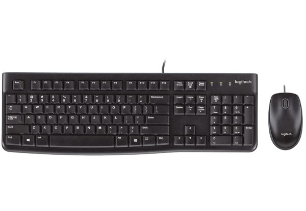 Logitech MK120 Wired USB Keyboard Mouse Desktop Combo
